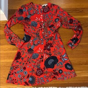 LOFT Red Floral Kids Dress